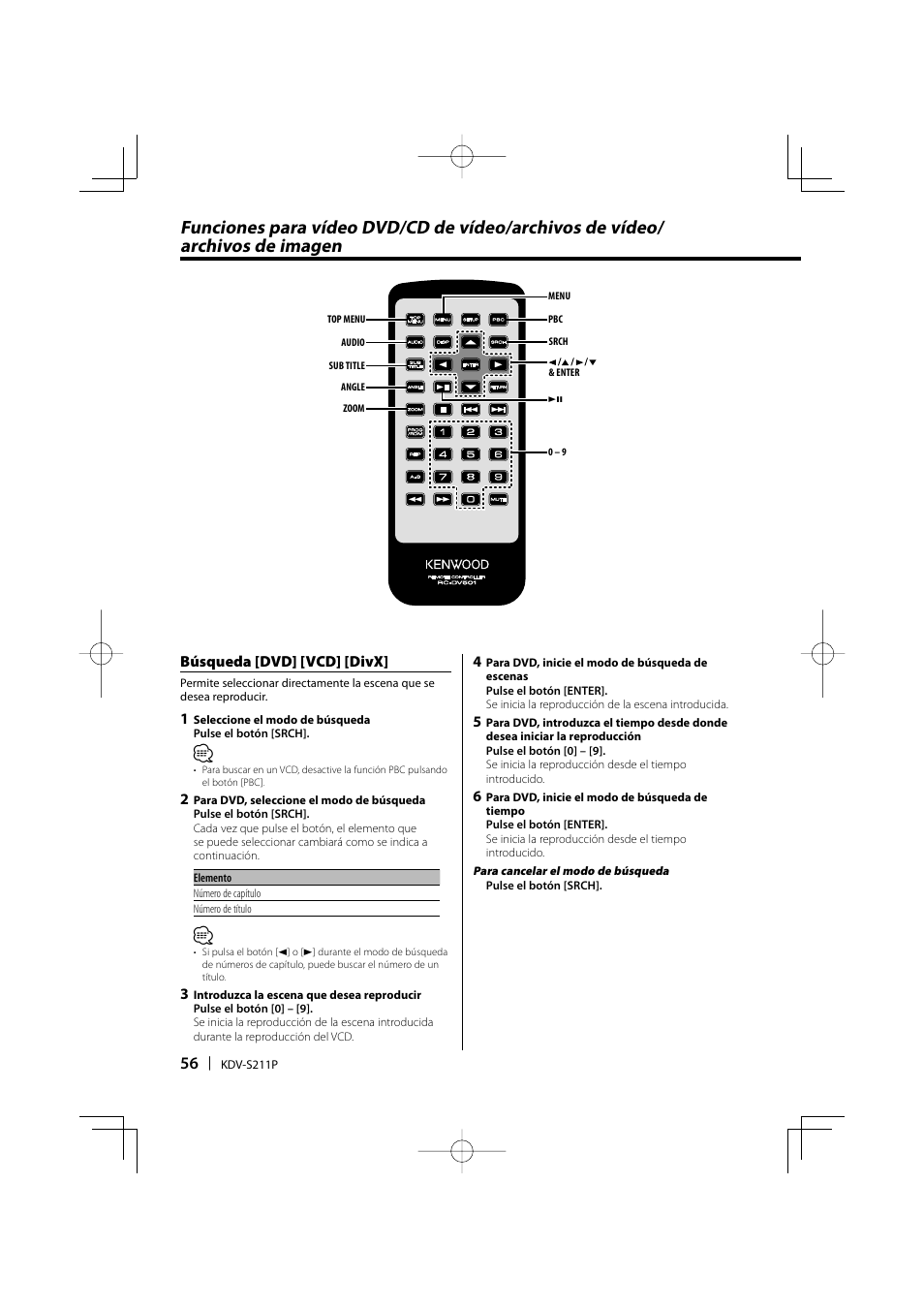 Kenwood KDV-S211P User Manual | Page 56 / 68