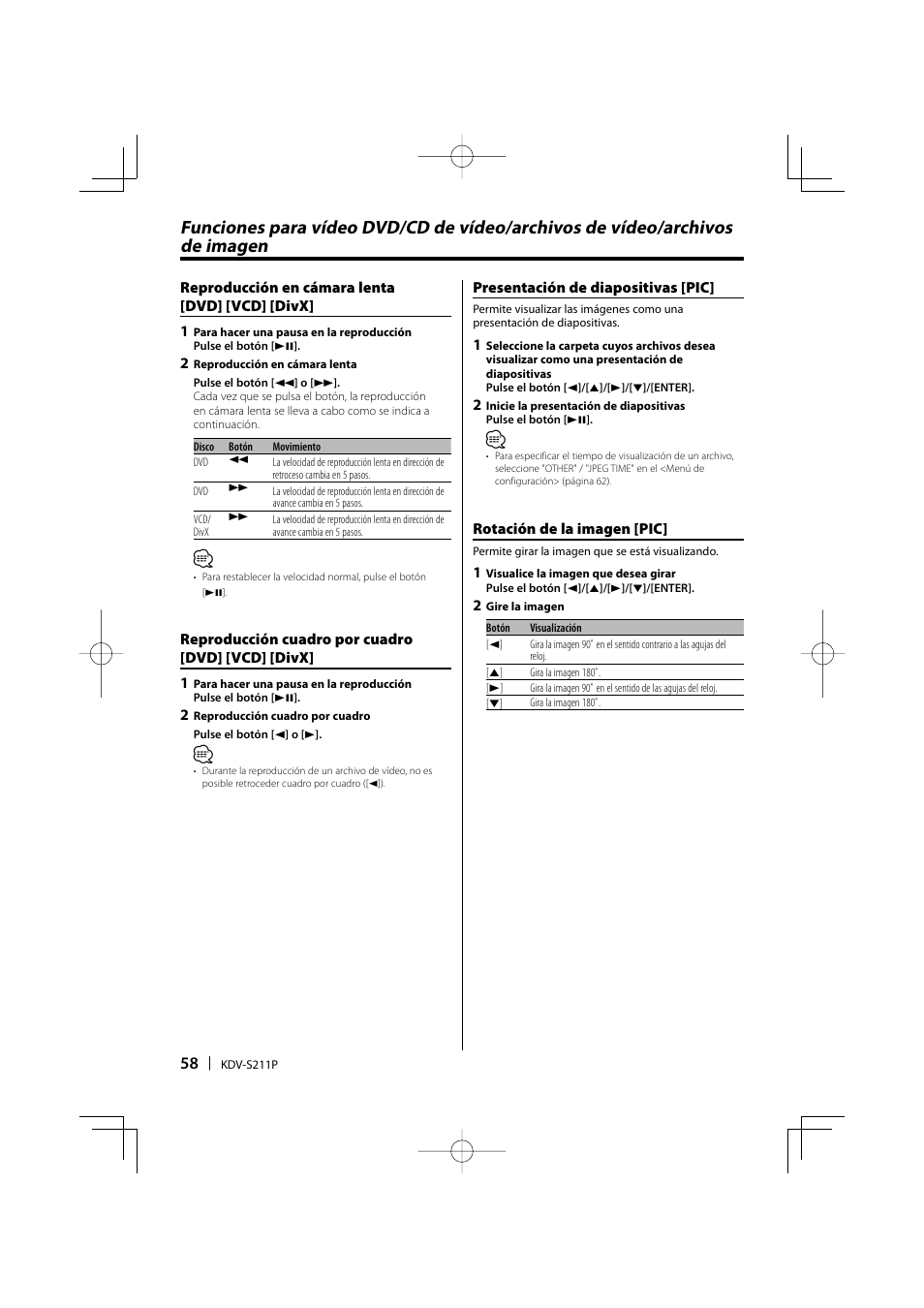 Kenwood KDV-S211P User Manual | Page 58 / 68