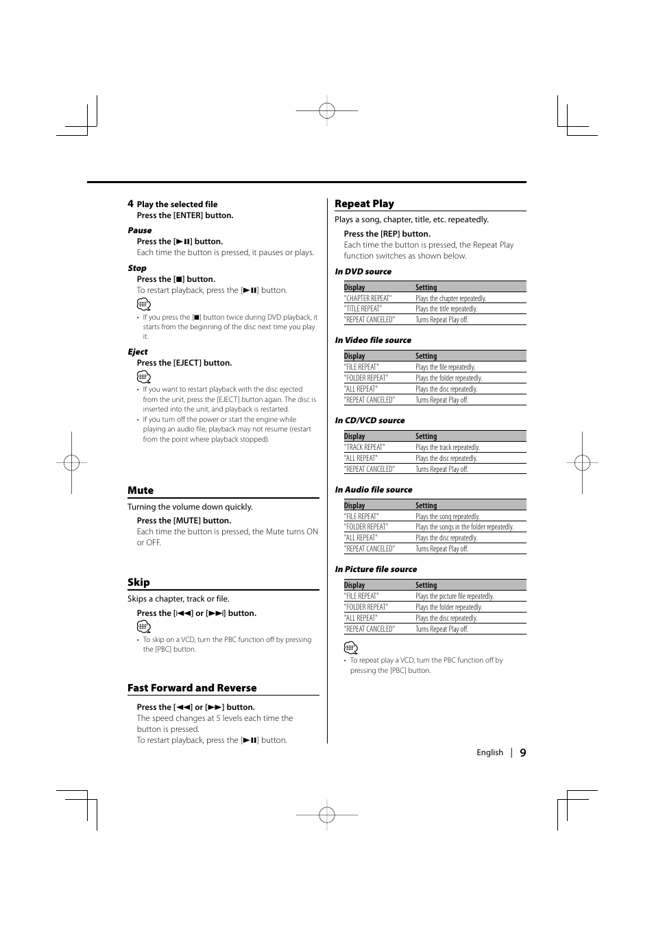 Kenwood KDV-S211P User Manual | Page 9 / 68