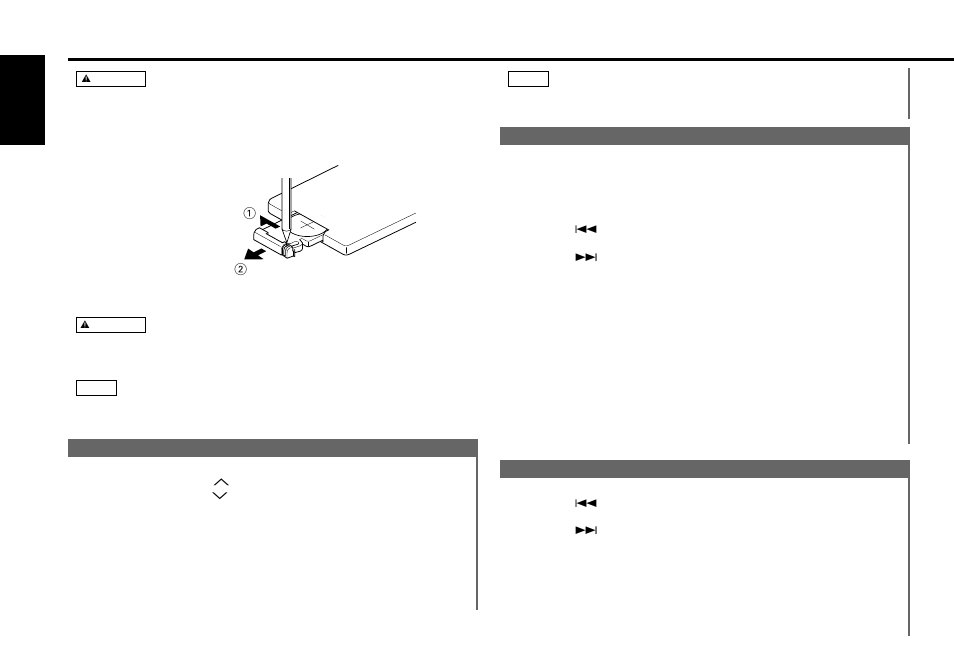 All modes, Tuner mode, Tape mode | Basic operations of remote control, English | Kenwood KRC-859C User Manual | Page 36 / 46