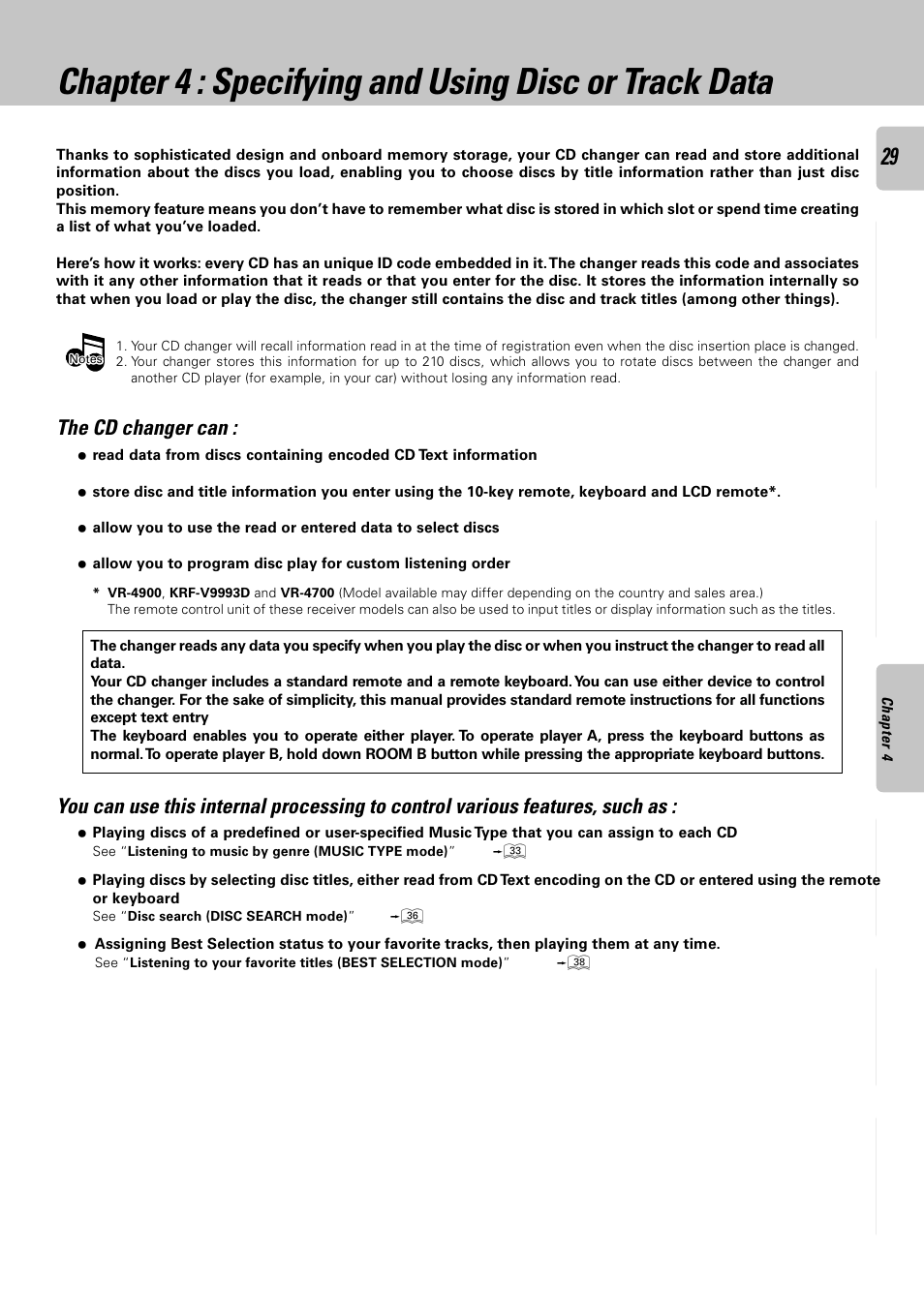 The cd changer can | Kenwood CD-4900M User Manual | Page 29 / 44