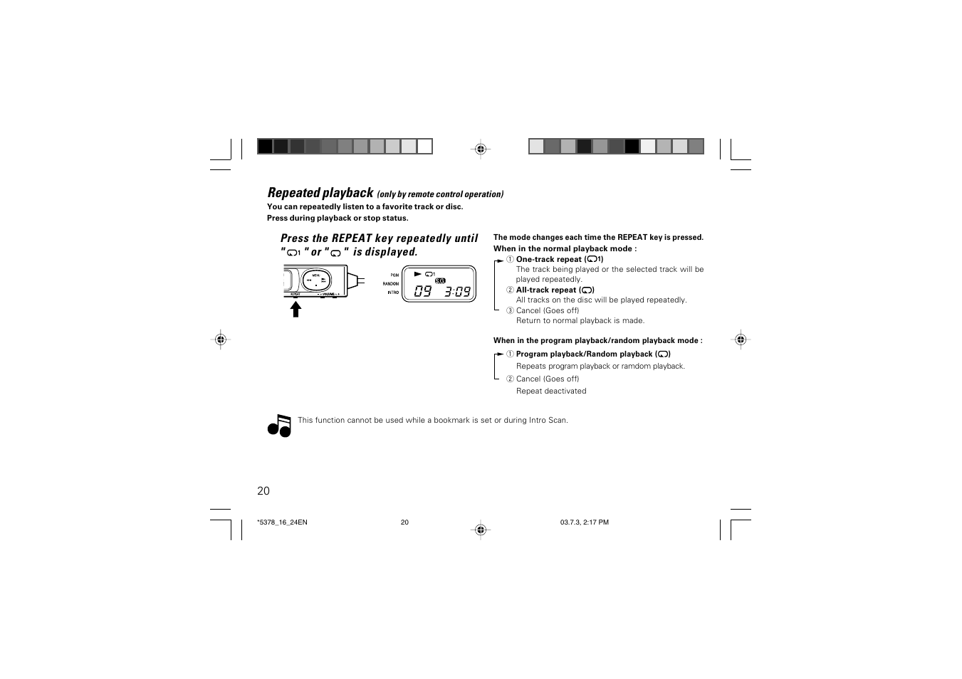 Repeated playback | Kenwood DPC-X937 User Manual | Page 20 / 44