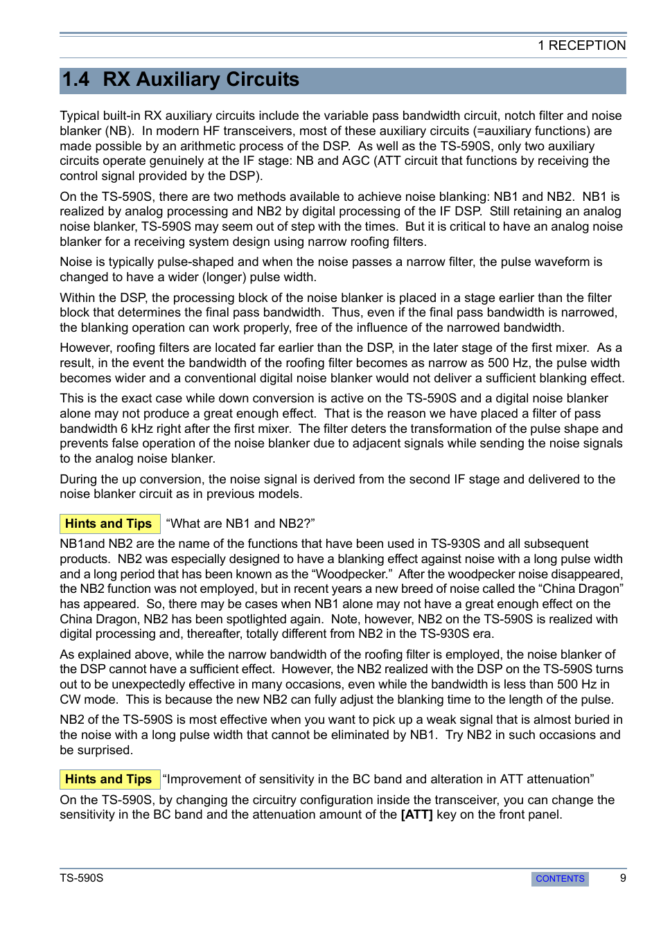 4 rx auxiliary circuits | Kenwood 50 MHZ ALL MODE TRANSCEIVER TS-590S User Manual | Page 15 / 76