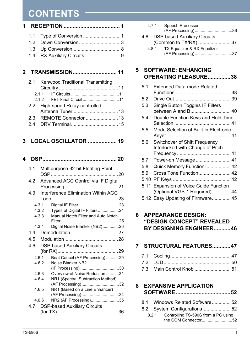 Kenwood 50 MHZ ALL MODE TRANSCEIVER TS-590S User Manual | Page 3 / 76