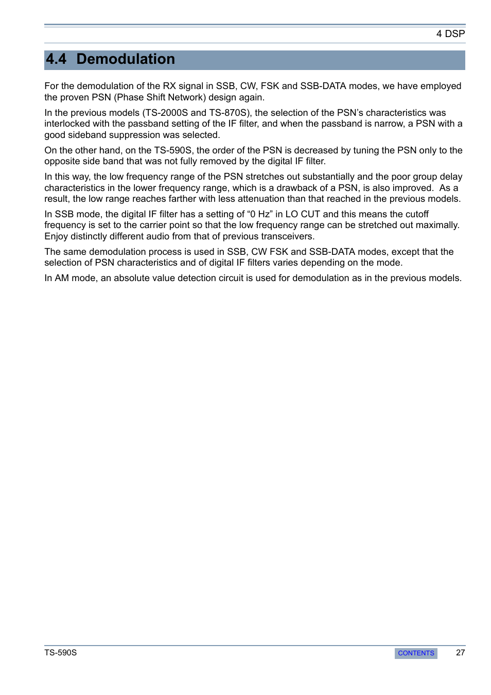 4 demodulation | Kenwood 50 MHZ ALL MODE TRANSCEIVER TS-590S User Manual | Page 33 / 76