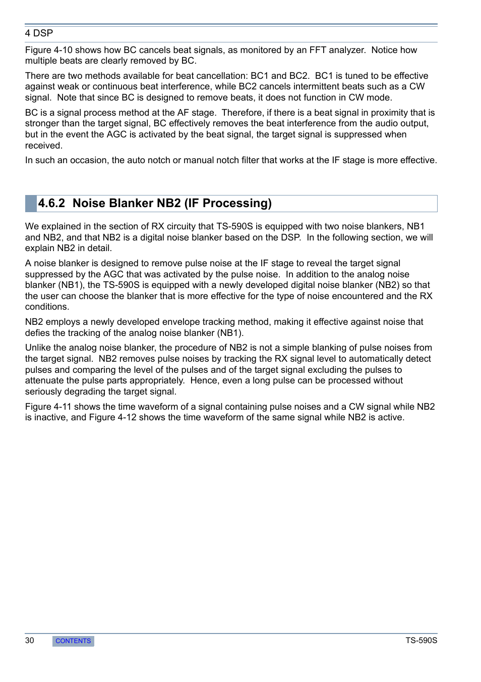 2 noise blanker nb2 (if processing), Noise blanker nb2 (if processing) | Kenwood 50 MHZ ALL MODE TRANSCEIVER TS-590S User Manual | Page 36 / 76
