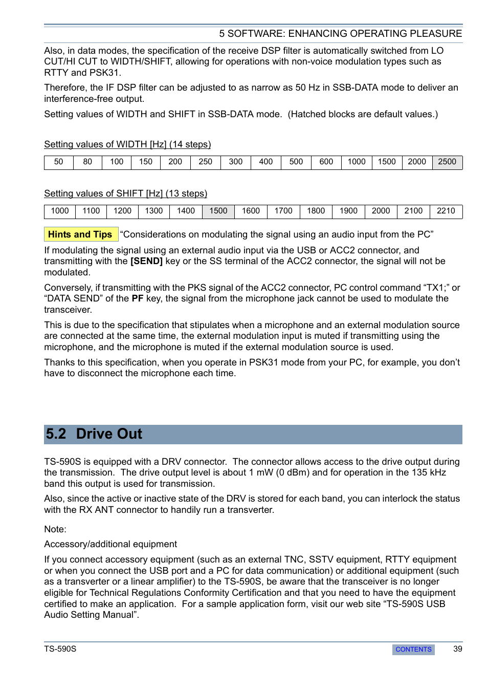 2 drive out | Kenwood 50 MHZ ALL MODE TRANSCEIVER TS-590S User Manual | Page 45 / 76