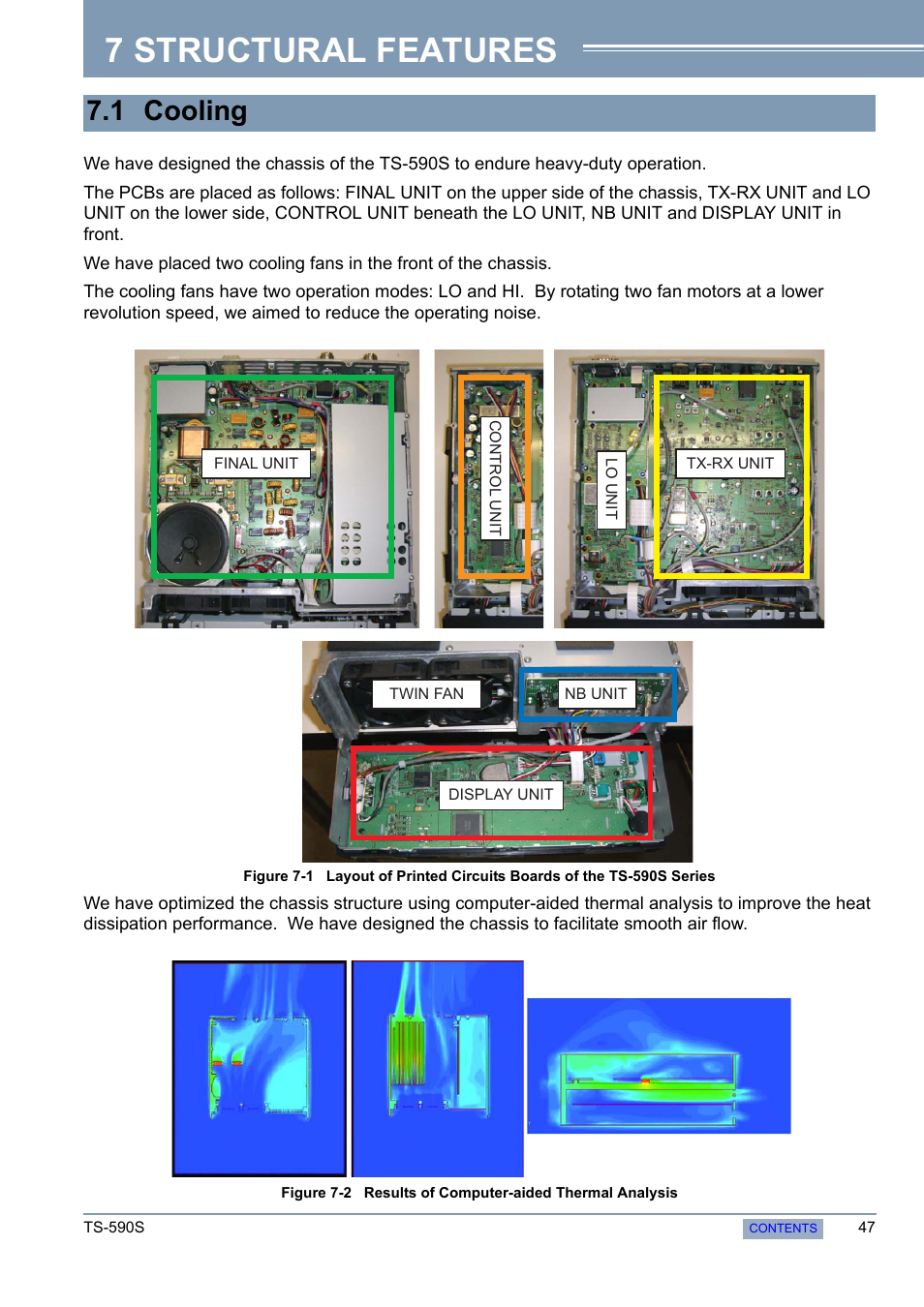 Structural features, 1 cooling, 7 structural features | Kenwood 50 MHZ ALL MODE TRANSCEIVER TS-590S User Manual | Page 53 / 76