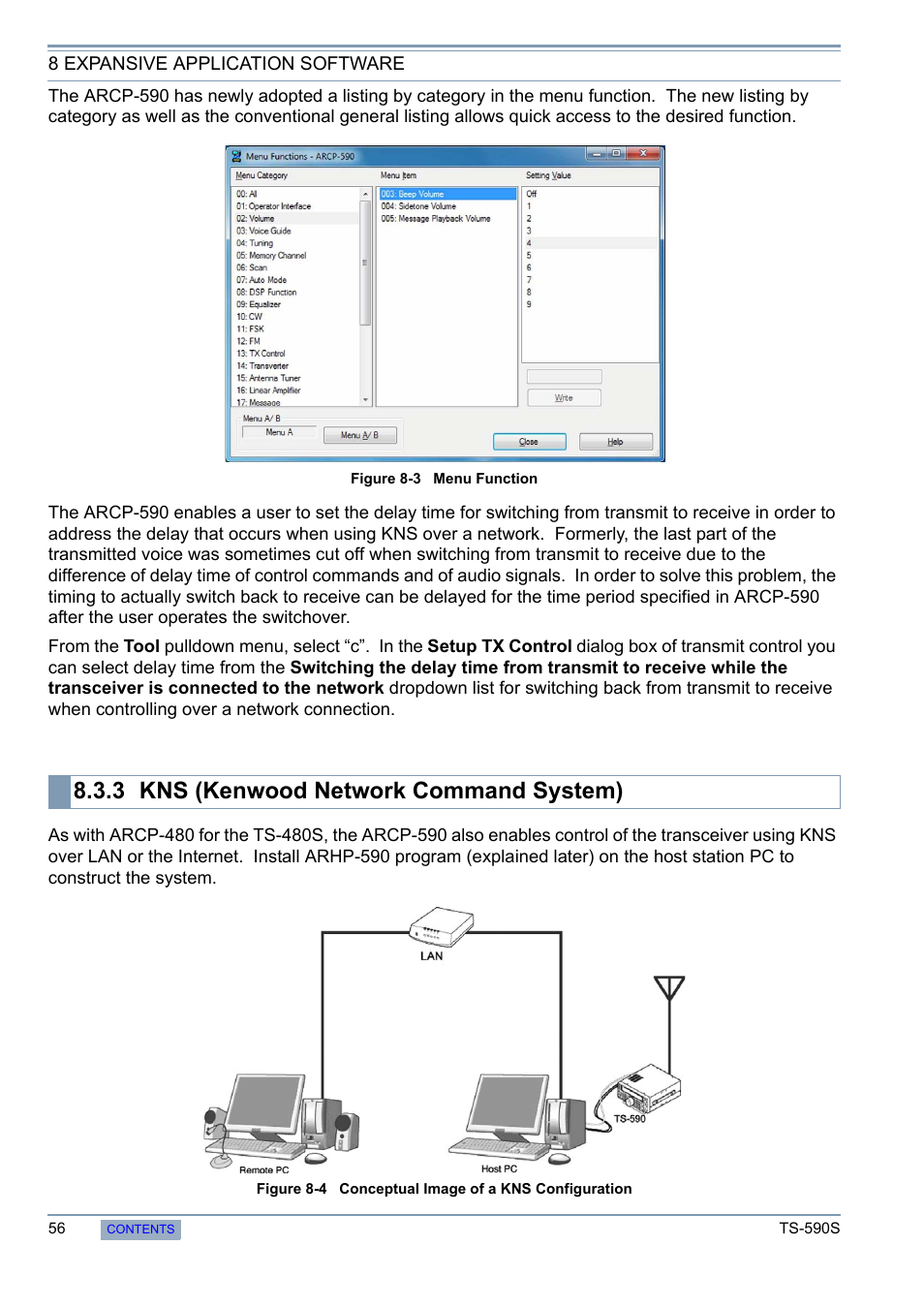3 kns (kenwood network command system), Kns (kenwood network command system) | Kenwood 50 MHZ ALL MODE TRANSCEIVER TS-590S User Manual | Page 62 / 76