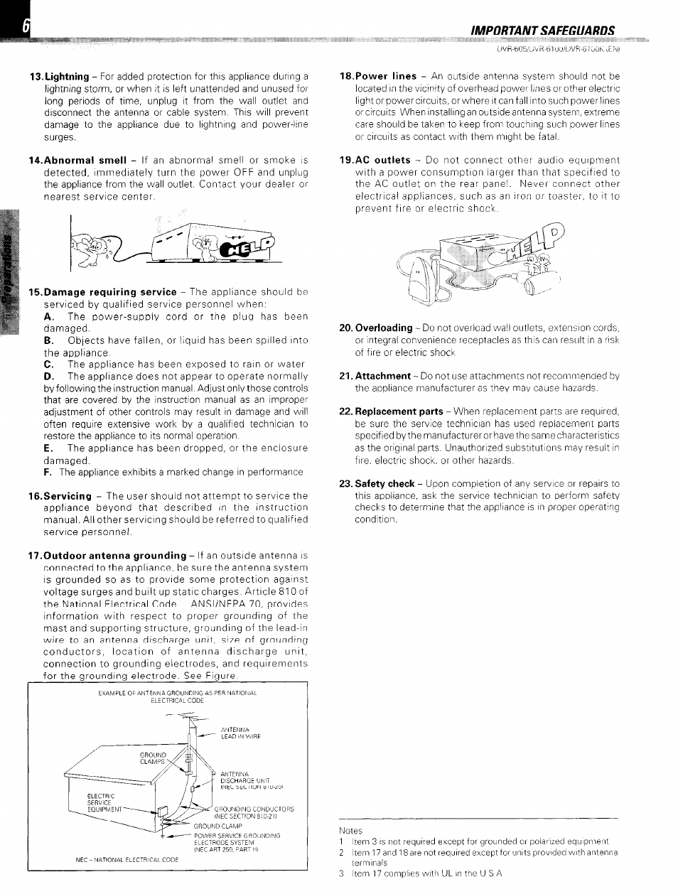 Important safeguards | Kenwood DVR-6100 User Manual | Page 6 / 76