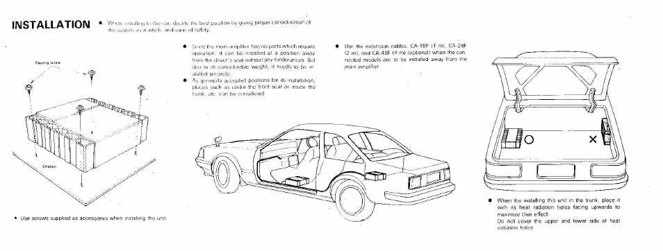 Installation | Kenwood KAC-7200 User Manual | Page 2 / 6