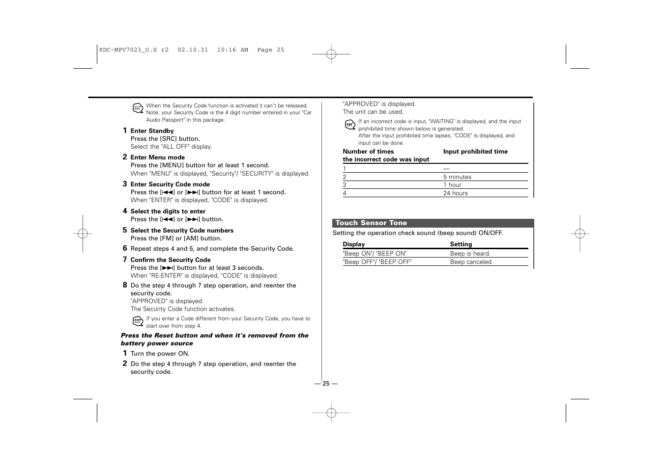 Kenwood KDC-MPV7023 User Manual | Page 25 / 44