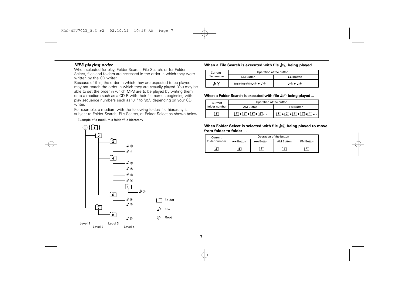 Kenwood KDC-MPV7023 User Manual | Page 7 / 44