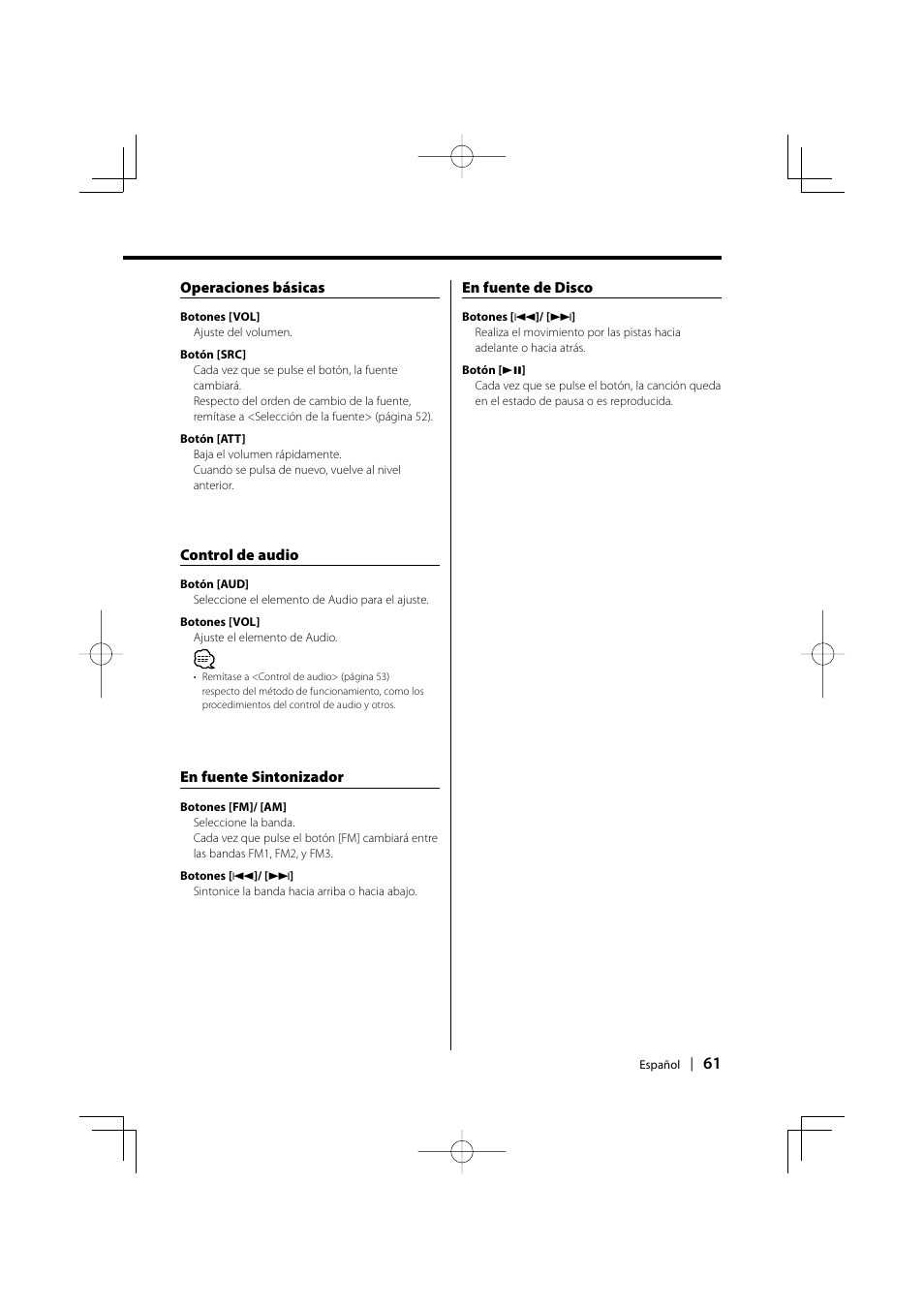 Kenwood KDC-128CR User Manual | Page 61 / 72