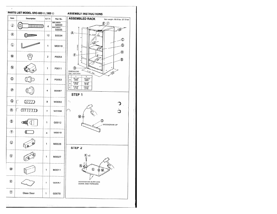 Kenwood Rack SRC-603 User Manual | Page 2 / 4