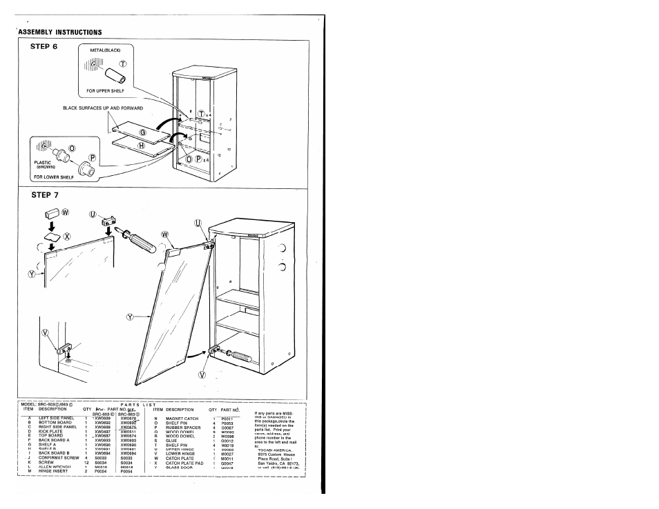 Assembly instructions | Kenwood Rack SRC-603 User Manual | Page 4 / 4