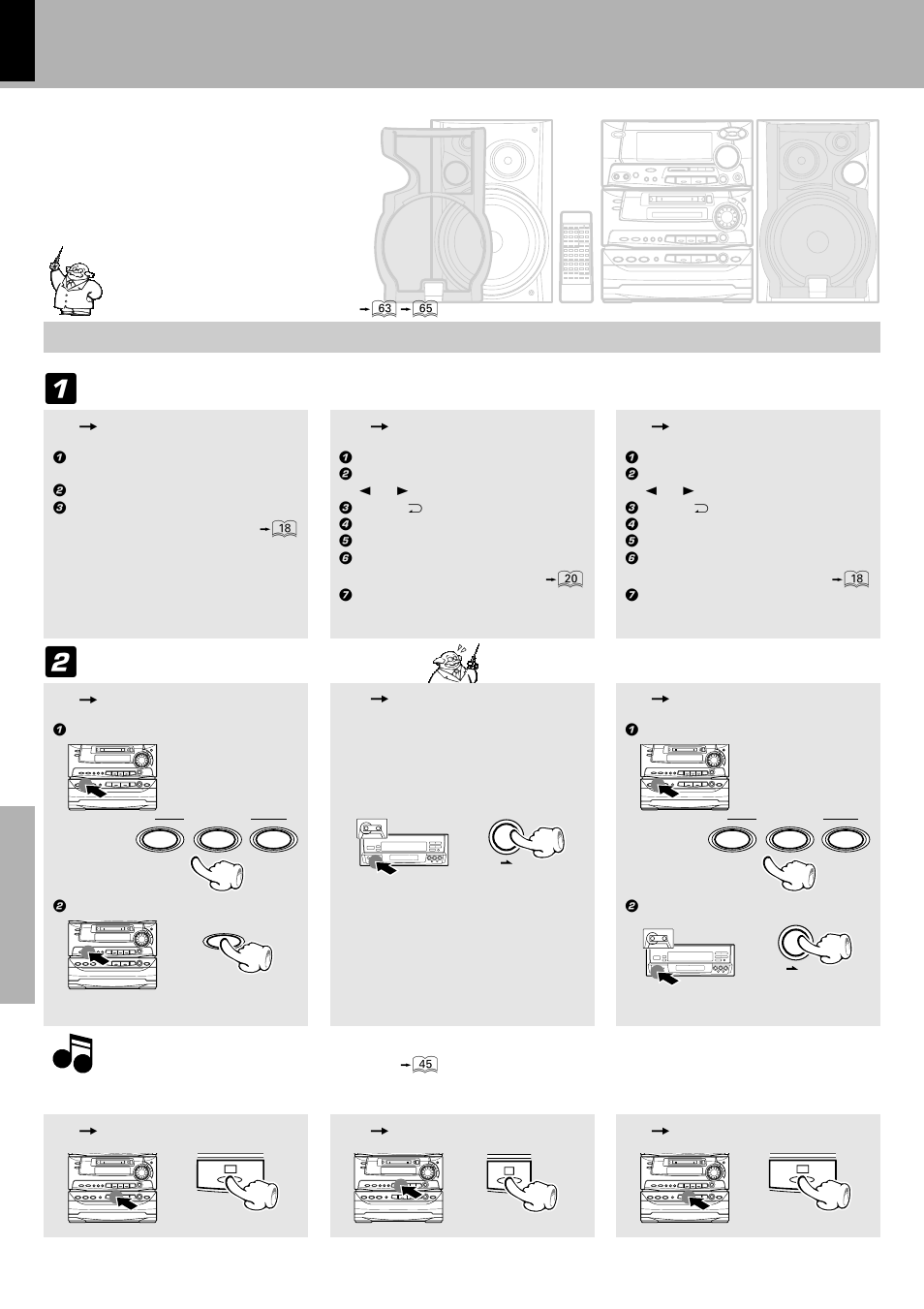 One-touch recording of one cd, md, One-touch edit recording of all tracks), Make the preparations for recording | Md = tape, Cd = md, Start recording. md = tape cd = md, Md = tape cd = md, Cd = tape | Kenwood XD-980MD User Manual | Page 44 / 80