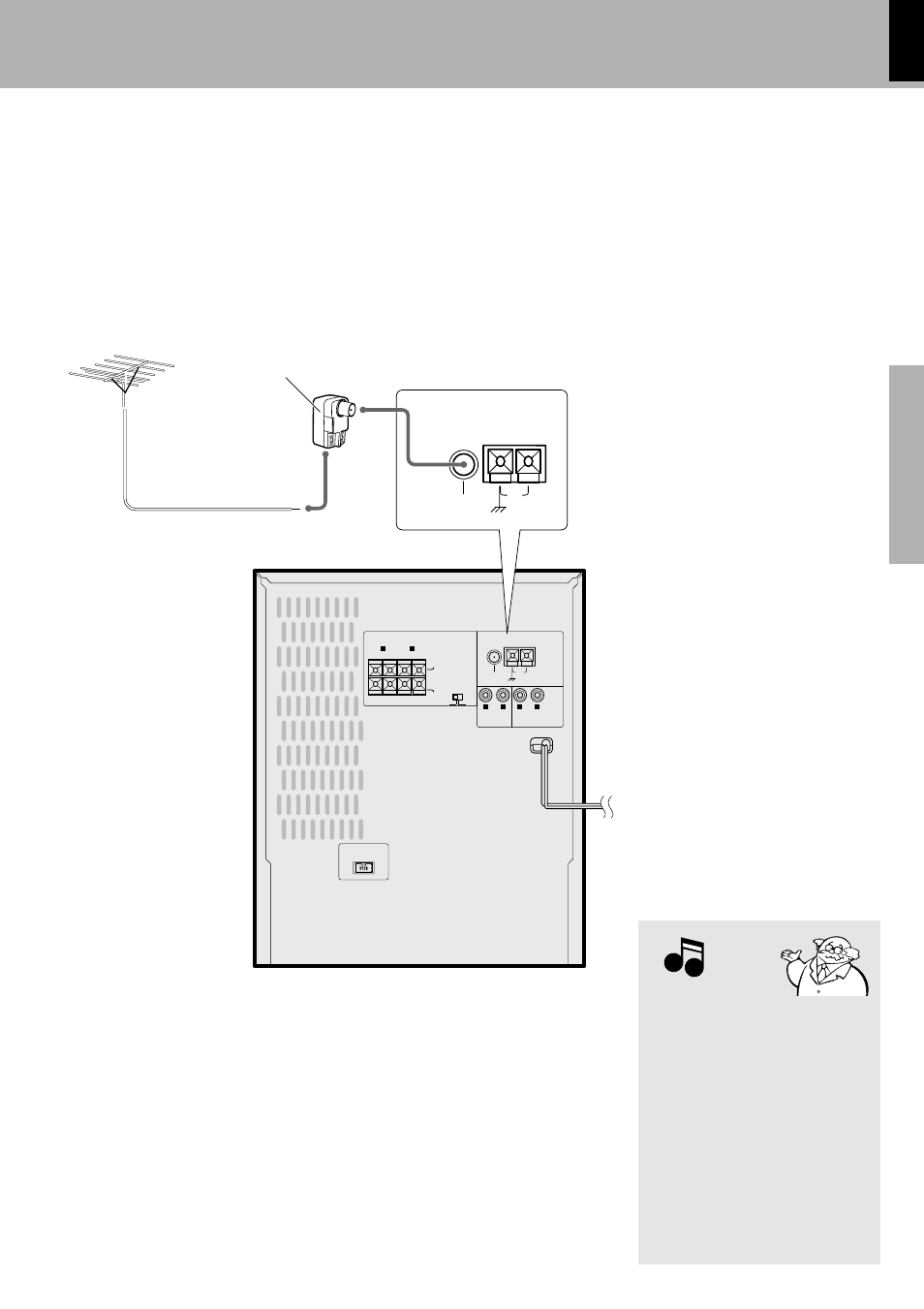 Fm outdoor antenna, Before applying power, System connection | Antenna adaptor (optional) | Kenwood XD-980MD User Manual | Page 9 / 80