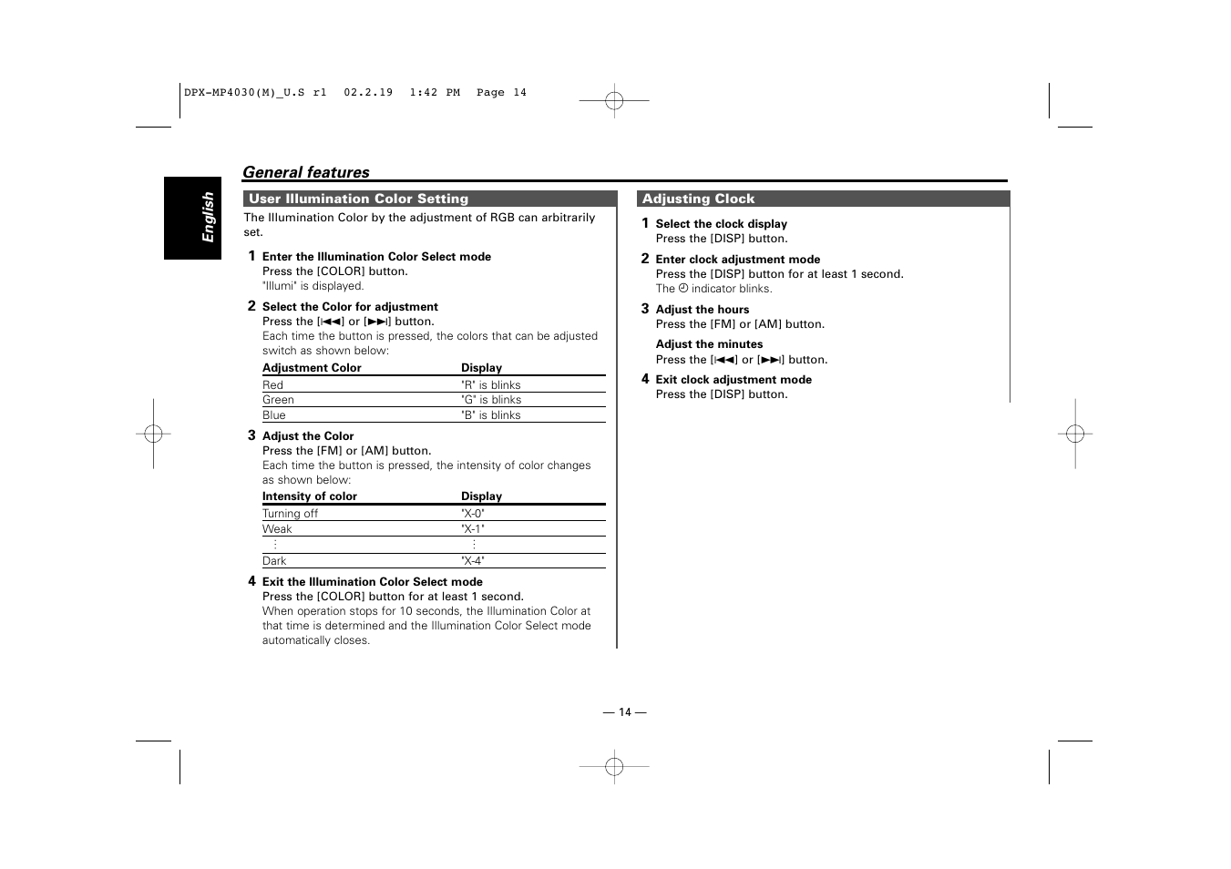 Kenwood DPX-3030S User Manual | Page 14 / 38
