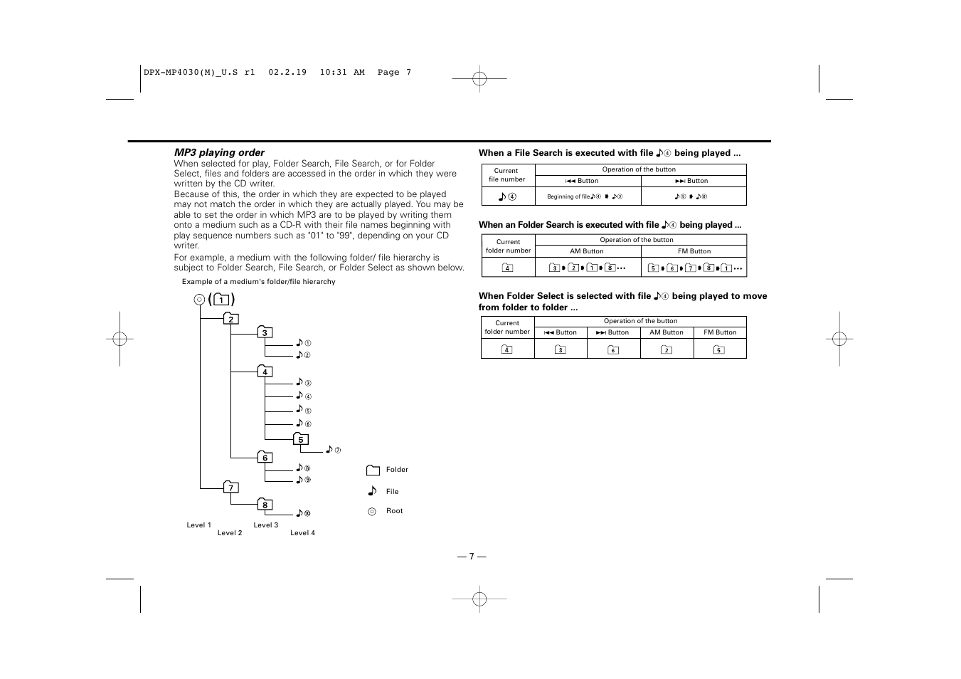 Kenwood DPX-3030S User Manual | Page 7 / 38