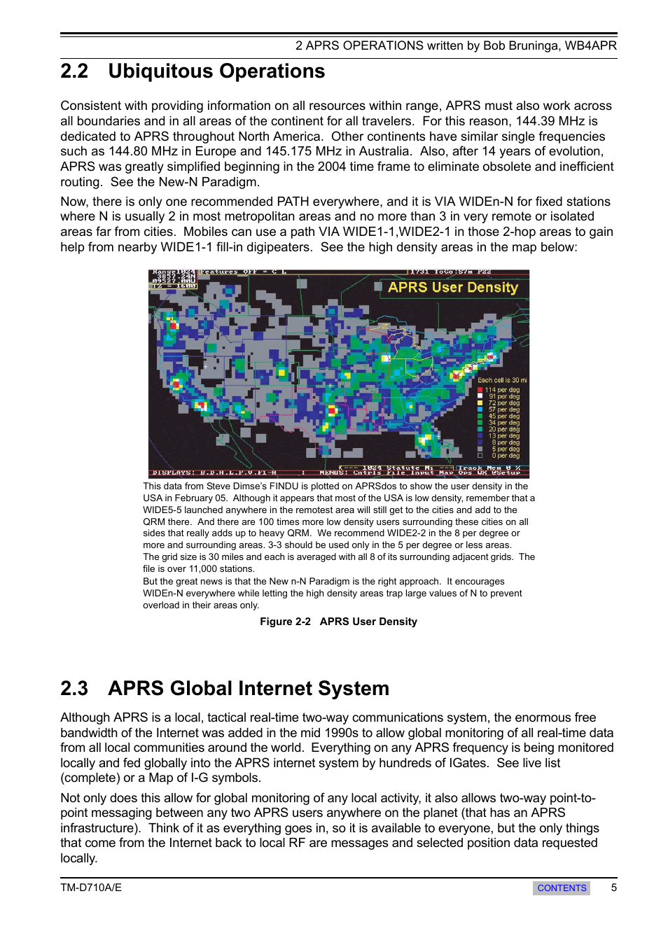 2 ubiquitous operations, 3 aprs global internet system | Kenwood TM-455E User Manual | Page 15 / 100