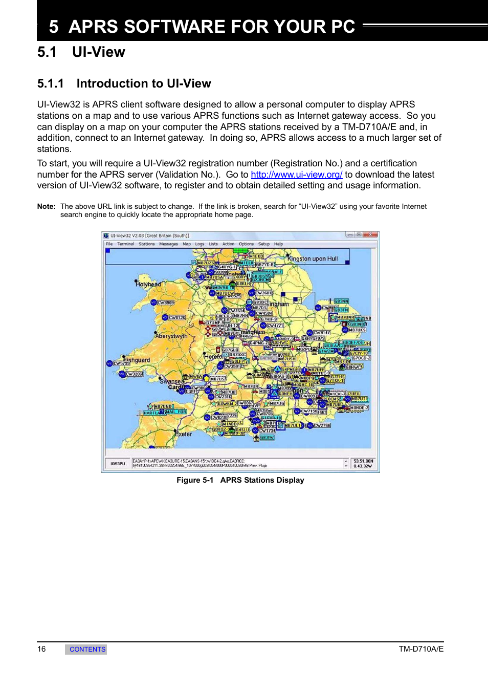 Aprs software for your pc, 1 ui-view, 1 introduction to ui-view | 5 aprs software for, Your pc, Introduction to ui-view, 5 aprs software for your pc | Kenwood TM-455E User Manual | Page 26 / 100