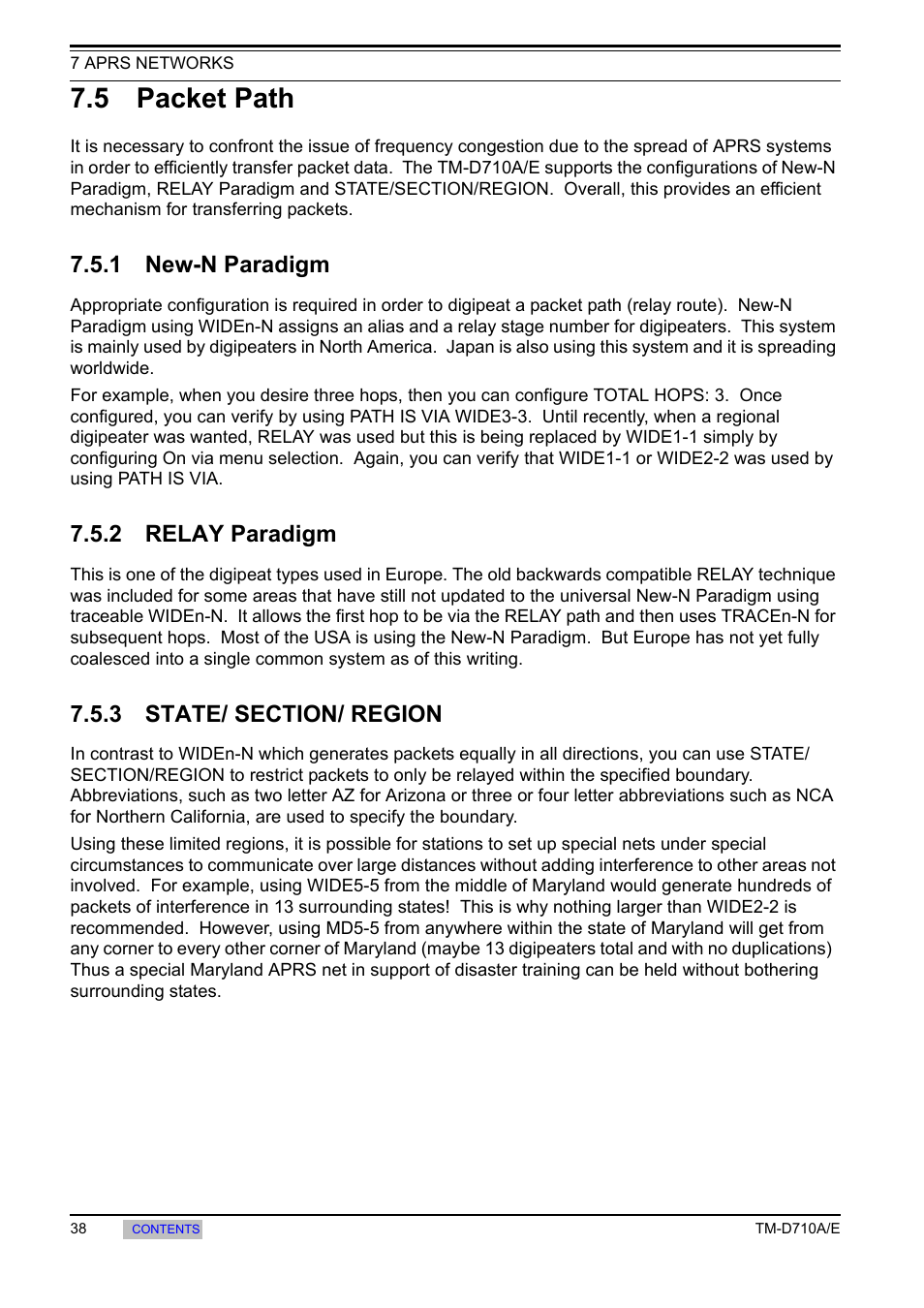 5 packet path, 1 new-n paradigm, 2 relay paradigm | 3 state/ section/ region, New-n paradigm, Relay paradigm, State/ section/ region | Kenwood TM-455E User Manual | Page 48 / 100