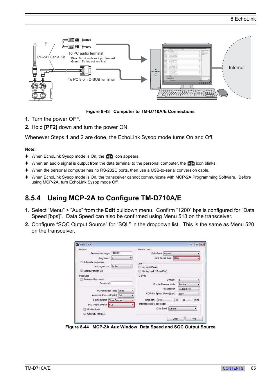 4 using mcp-2a to configure tm-d710a/e, Using mcp-2a to configure tm-d710a/e | Kenwood TM-455E User Manual | Page 75 / 100