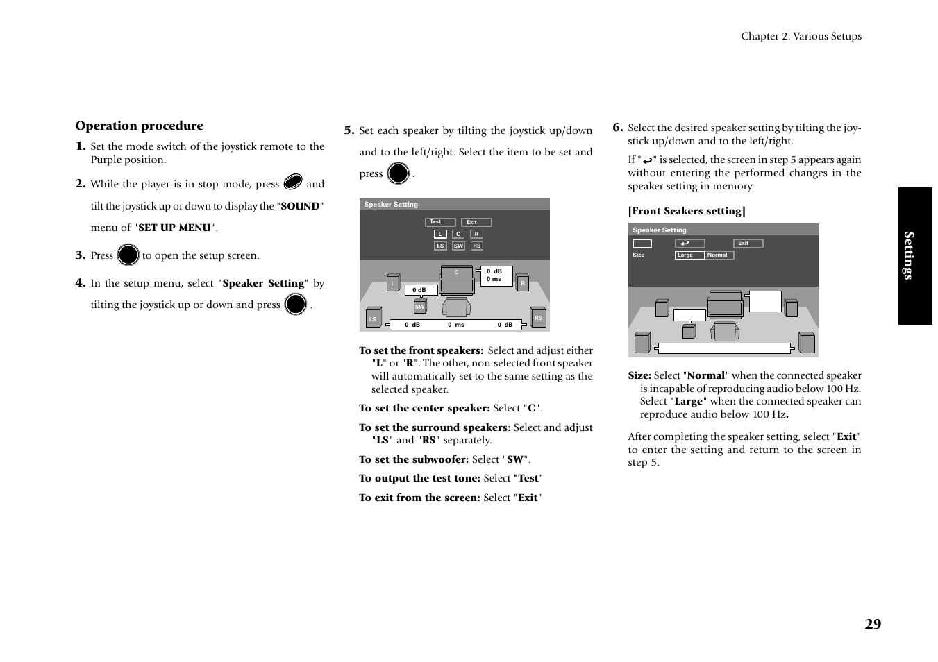 Settings, К›е@нле@п, Operation procedure 1 | Kenwood DV-4070 User Manual | Page 29 / 48