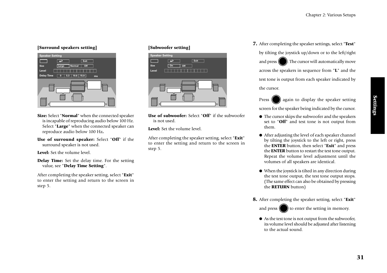 Settings, К›е@нле@п | Kenwood DV-4070 User Manual | Page 31 / 48