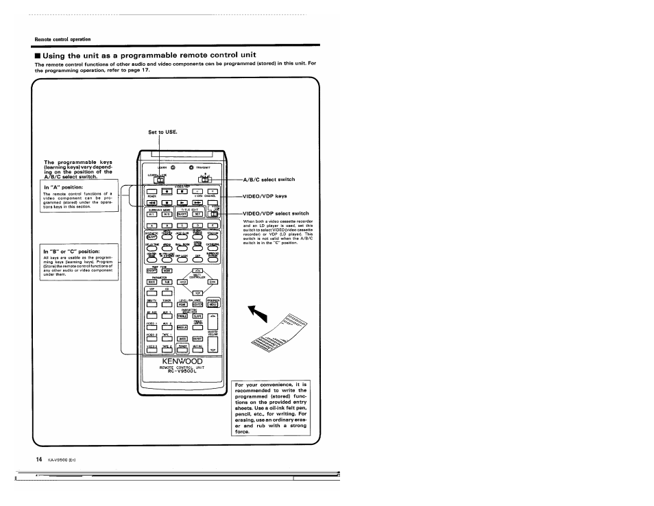 Kenwood | Kenwood KA-V9500 User Manual | Page 14 / 44