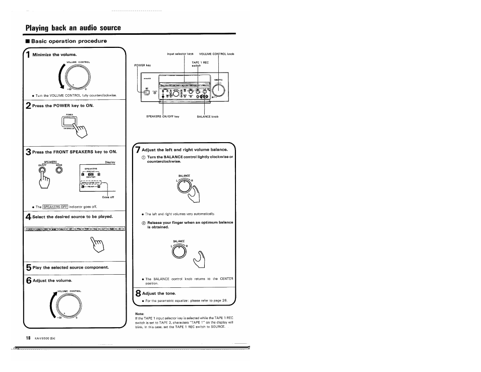 Kenwood KA-V9500 User Manual | Page 18 / 44