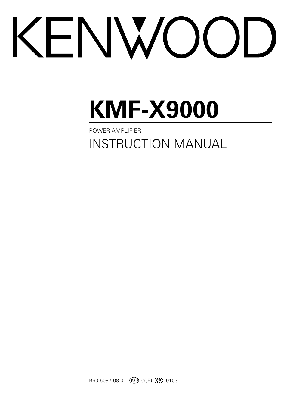 Kenwood KMF-X9000 User Manual | 8 pages