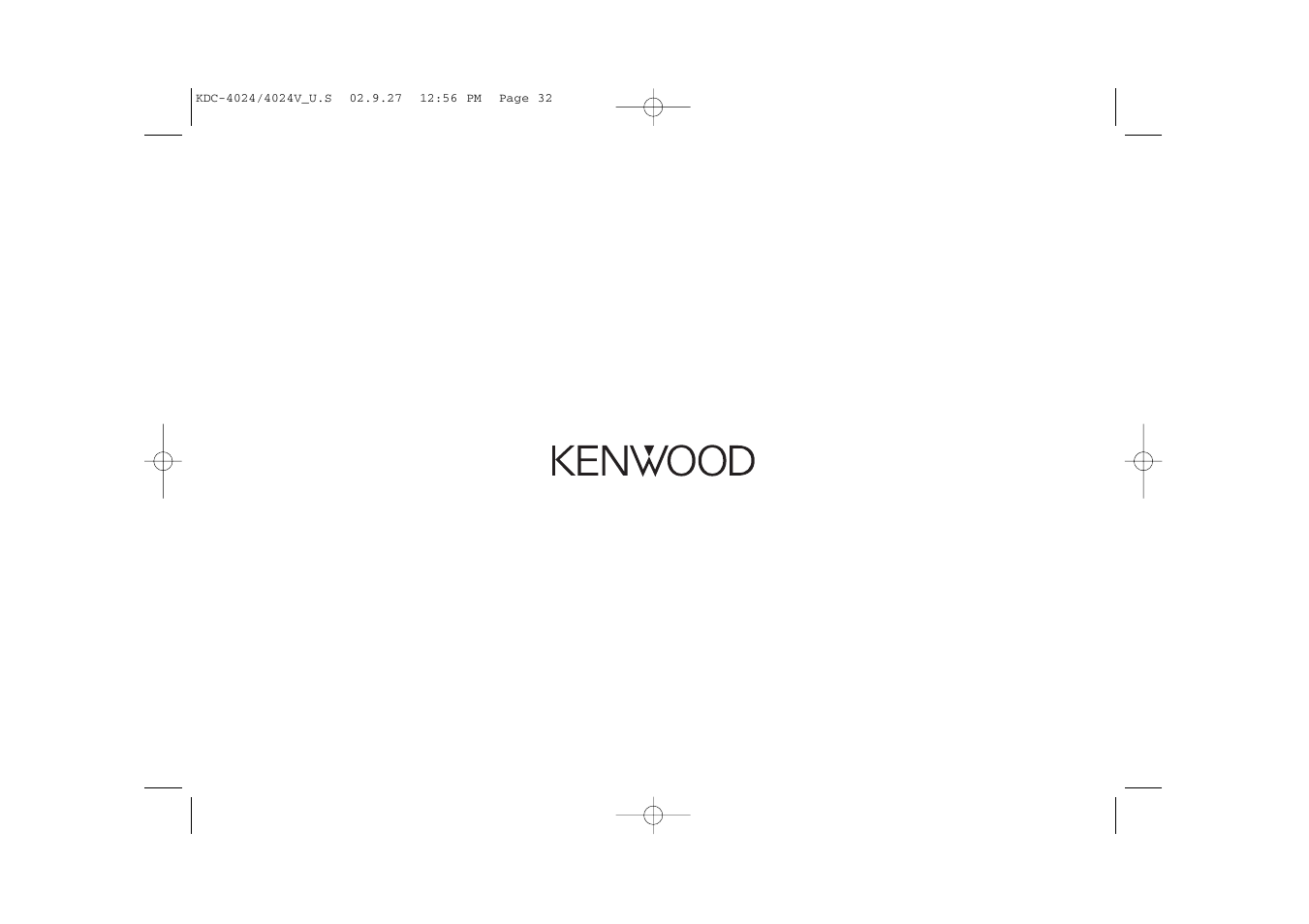 Kenwood KDC-4024V  EN User Manual | Page 32 / 32