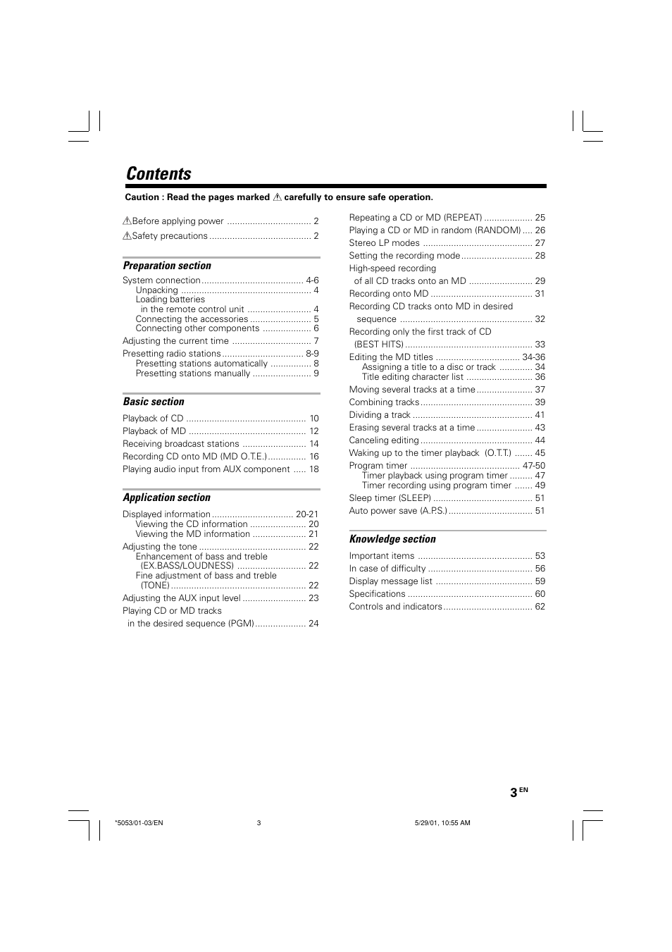 Kenwood MDX-G1 User Manual | Page 3 / 64