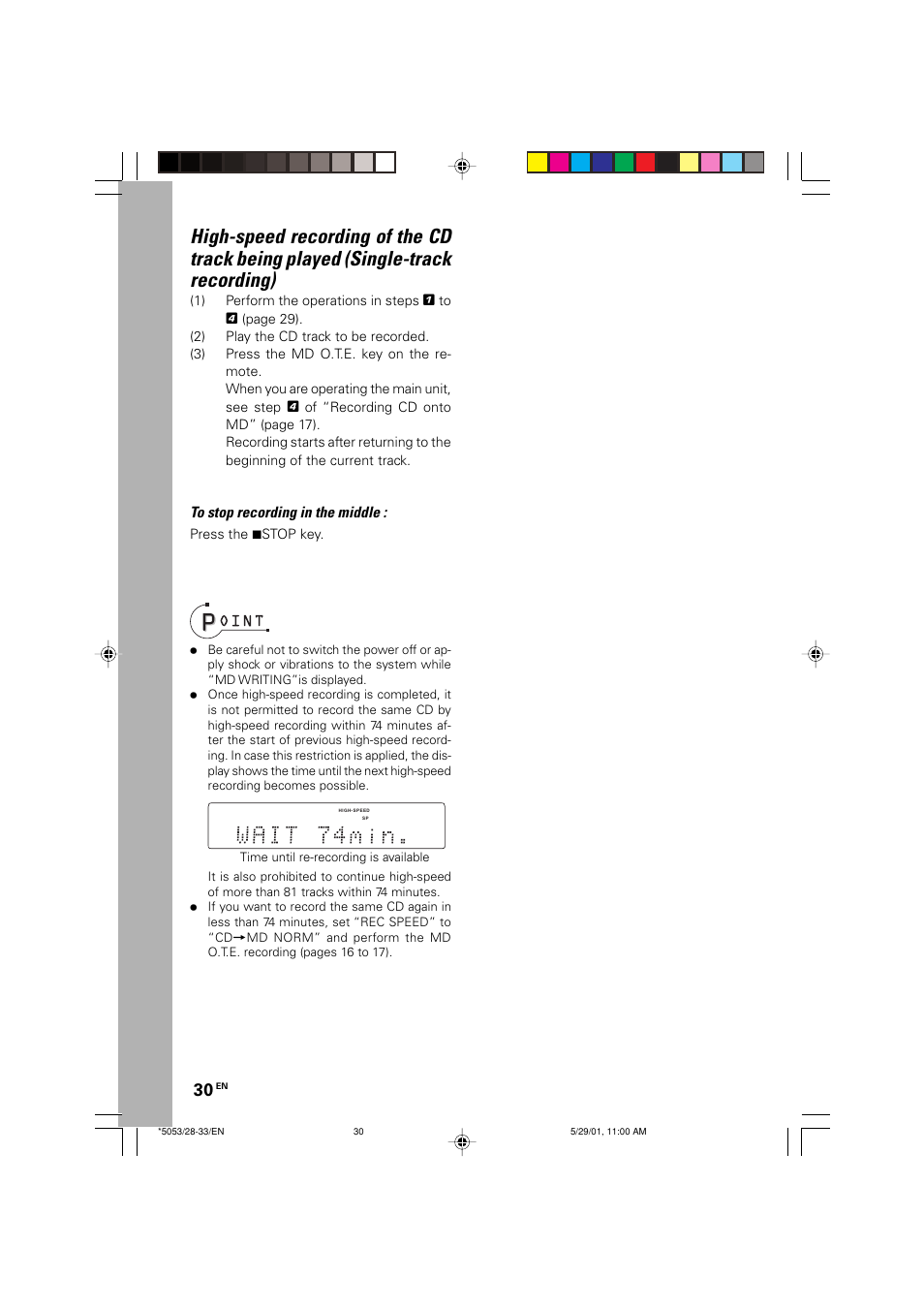 Kenwood MDX-G1 User Manual | Page 30 / 64