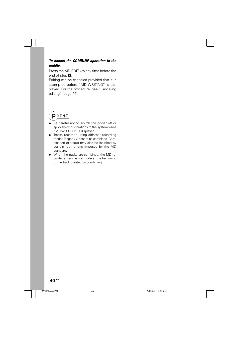 Kenwood MDX-G1 User Manual | Page 40 / 64