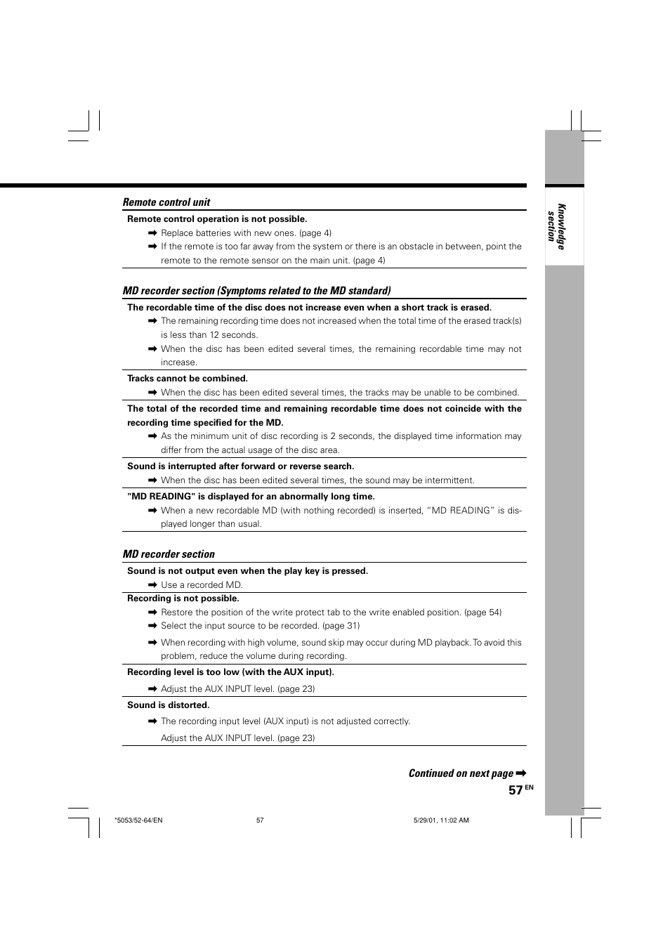 Kenwood MDX-G1 User Manual | Page 57 / 64