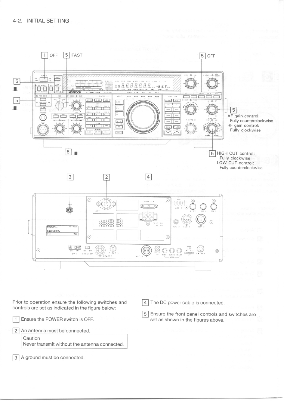 2. initial setting | Kenwood TS-850S User Manual | Page 19 / 85