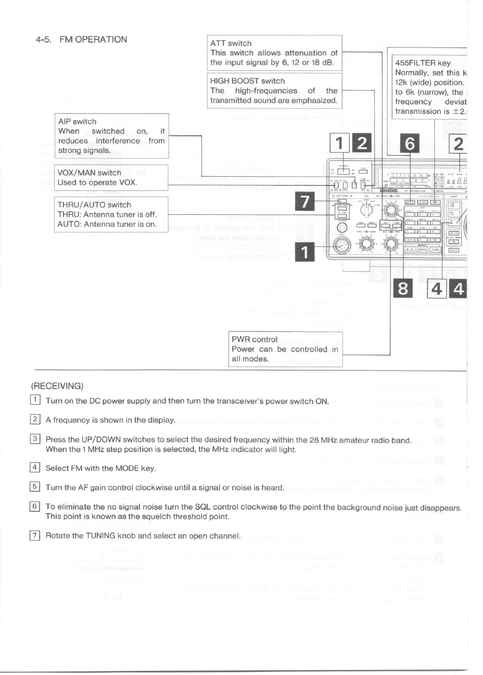 Receiving) | Kenwood TS-850S User Manual | Page 27 / 85