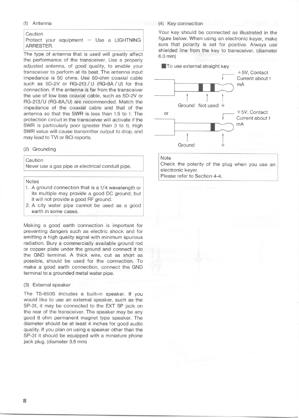 Kenwood TS-850S User Manual | Page 8 / 85