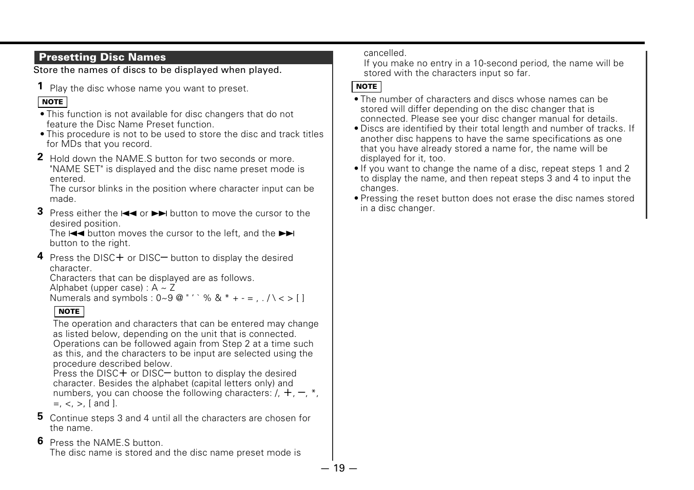 Presetting disc names | Kenwood KRC-178RG User Manual | Page 19 / 32