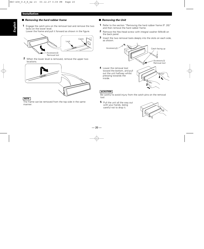 Kenwood KRC-38MR User Manual | Page 20 / 26