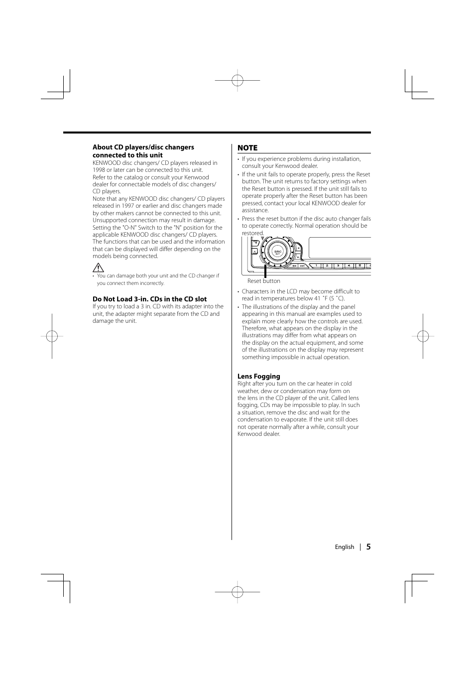 Kenwood KDC-MPV5025 User Manual | Page 5 / 116