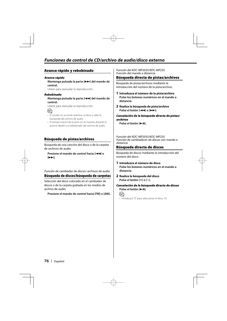 Kenwood KDC-MP235 User Manual | Page 76 / 96