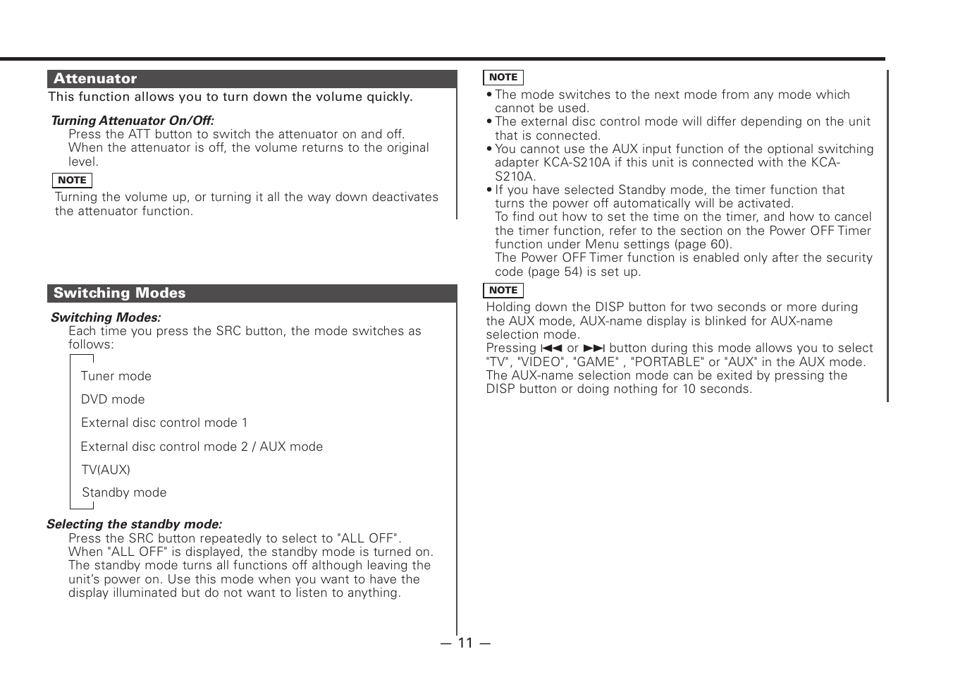 Kenwood Z920DVD User Manual | Page 11 / 76