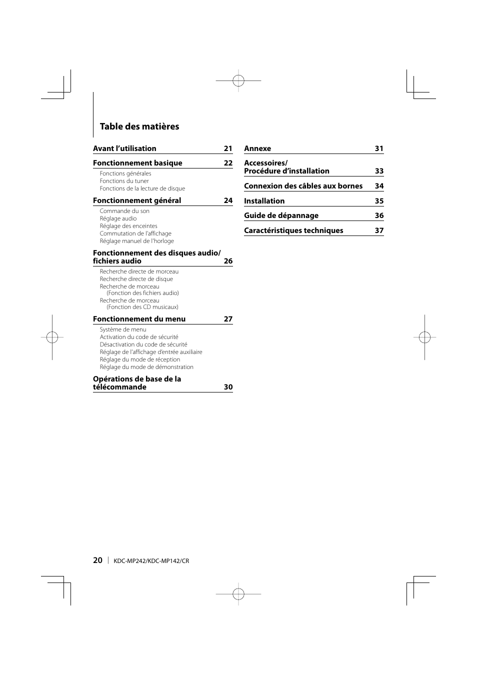 Kenwood KDC-MP142 User Manual | Page 20 / 56