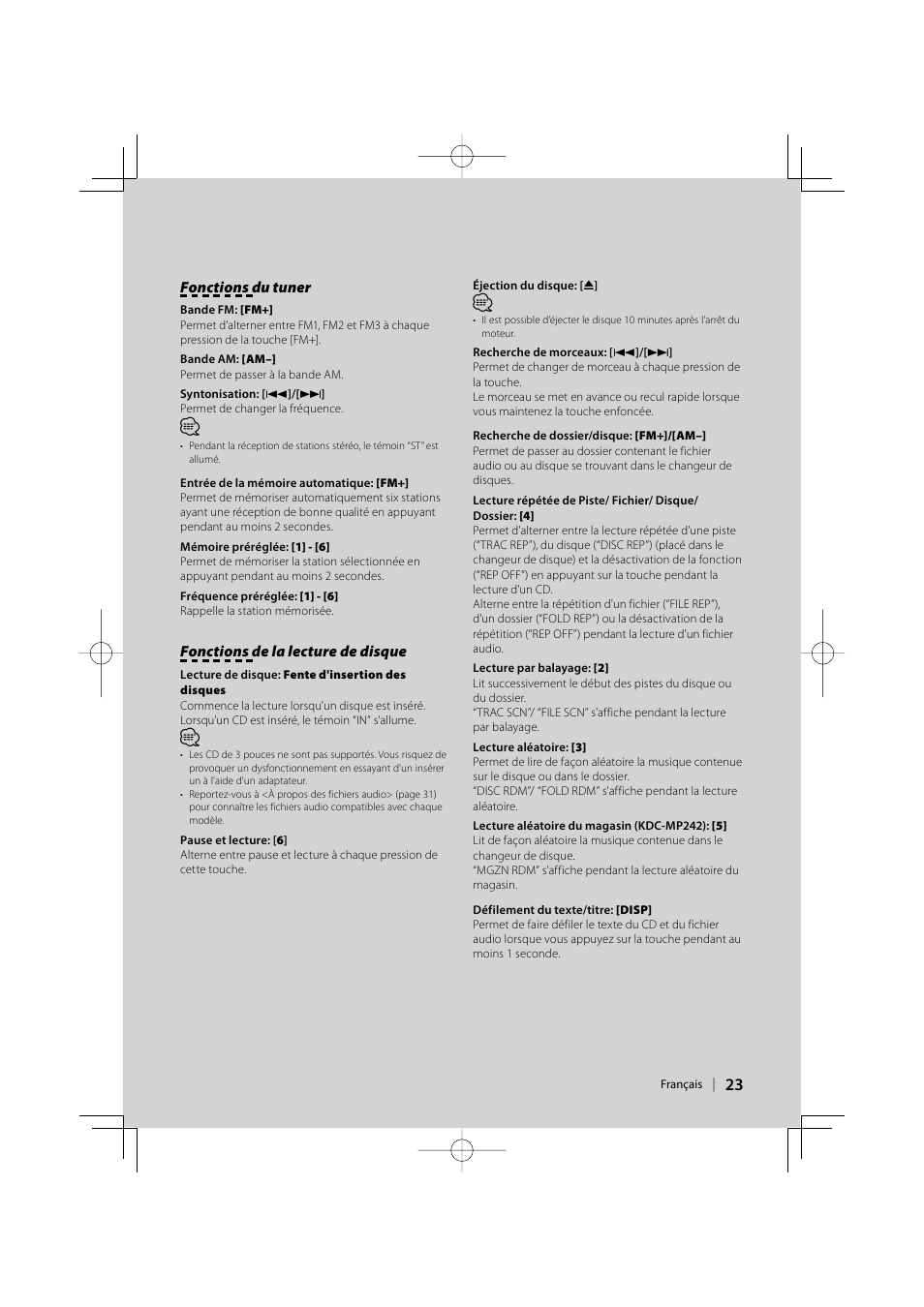 Kenwood KDC-MP142 User Manual | Page 23 / 56