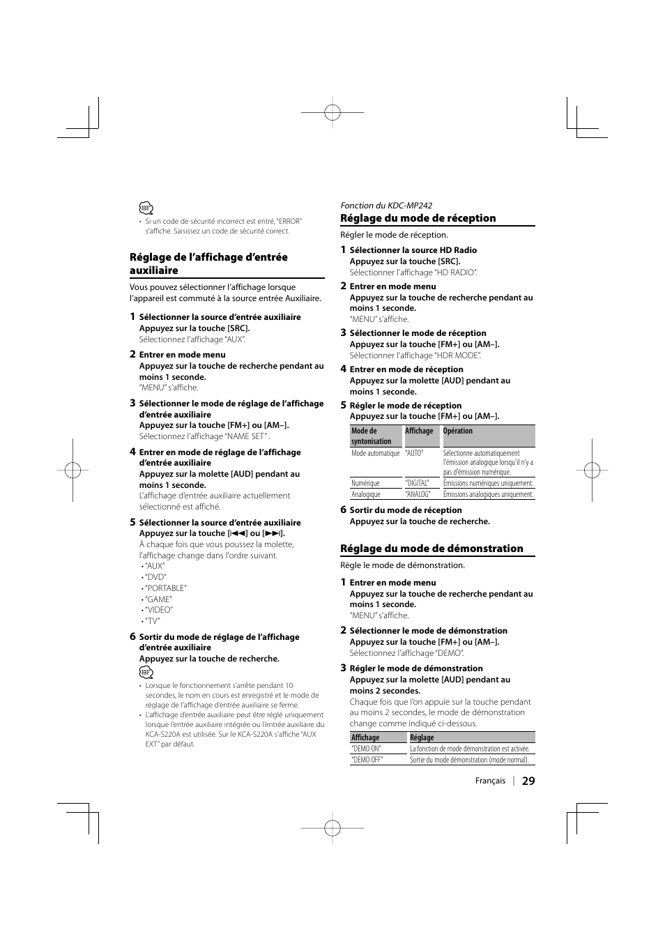 Kenwood KDC-MP142 User Manual | Page 29 / 56