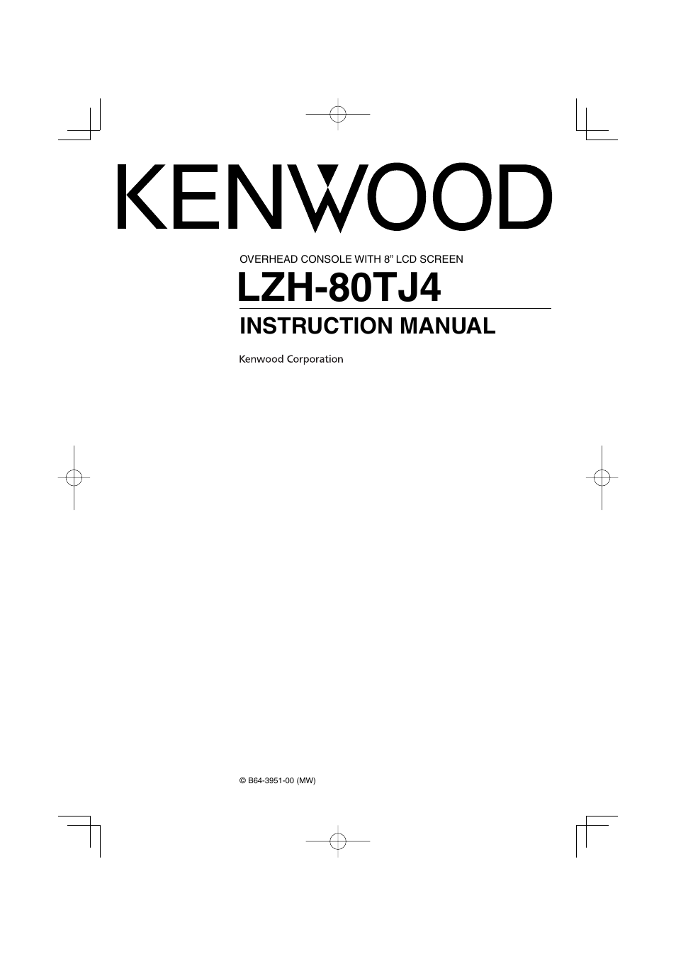 Kenwood LZH-80TJ4 User Manual | 8 pages